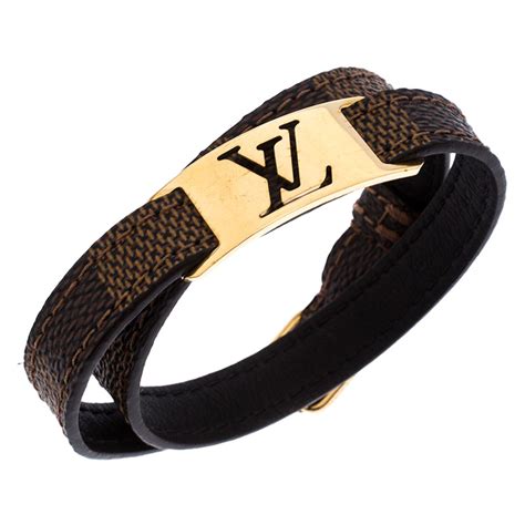 louis vuitton leather bracelet men|louis vuitton men's gold bracelet.